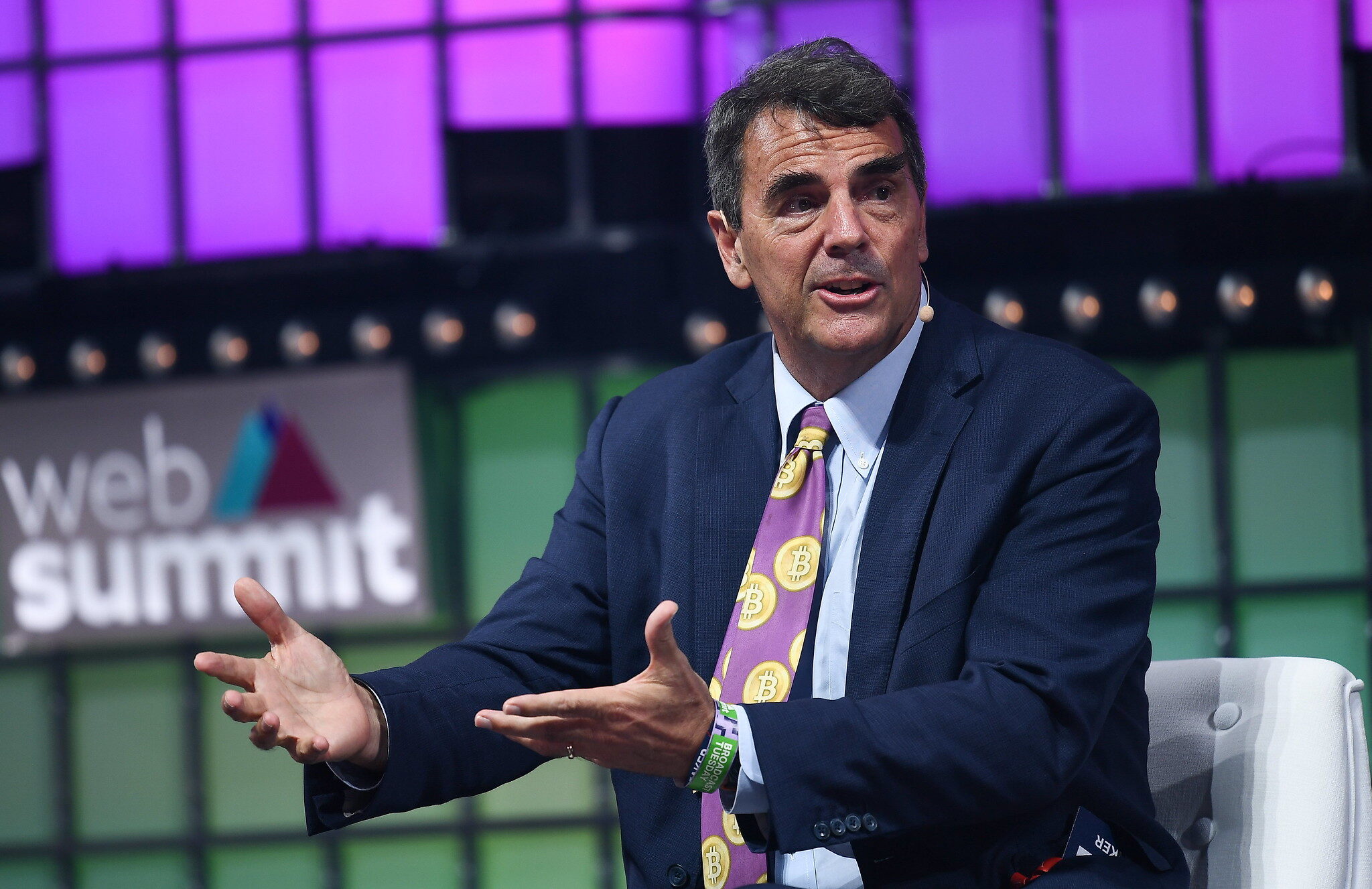 Tim Draper, Draper Associates, on Centre Stage during day one of Web Summit 2021