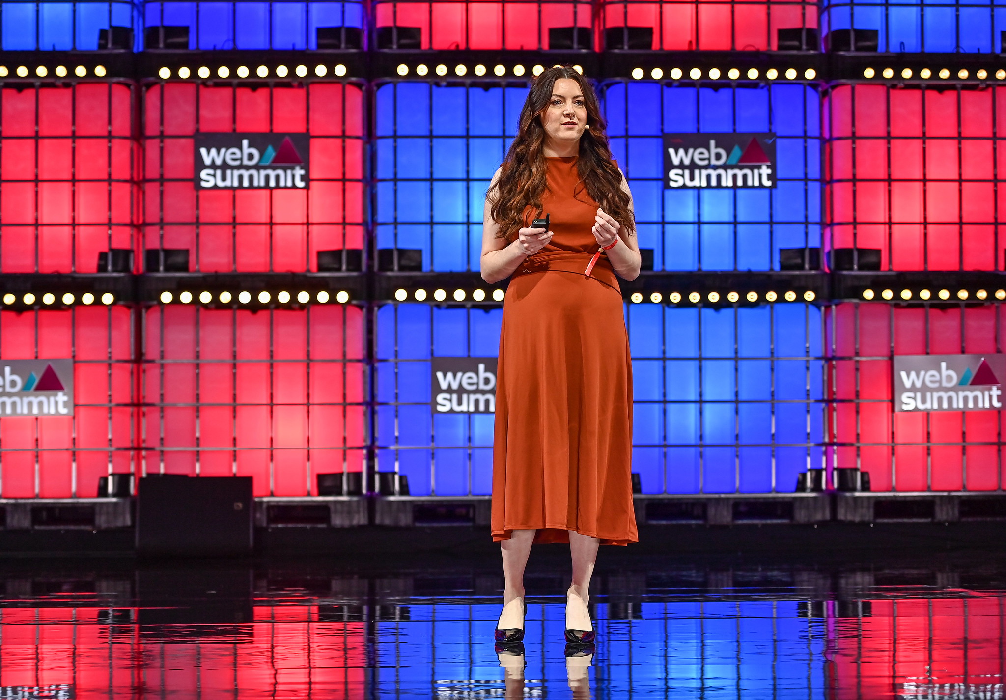 Abbie Morris, Co-founder & CEO, Compare Ethics, on Centre stage during day two of Web Summit 2022