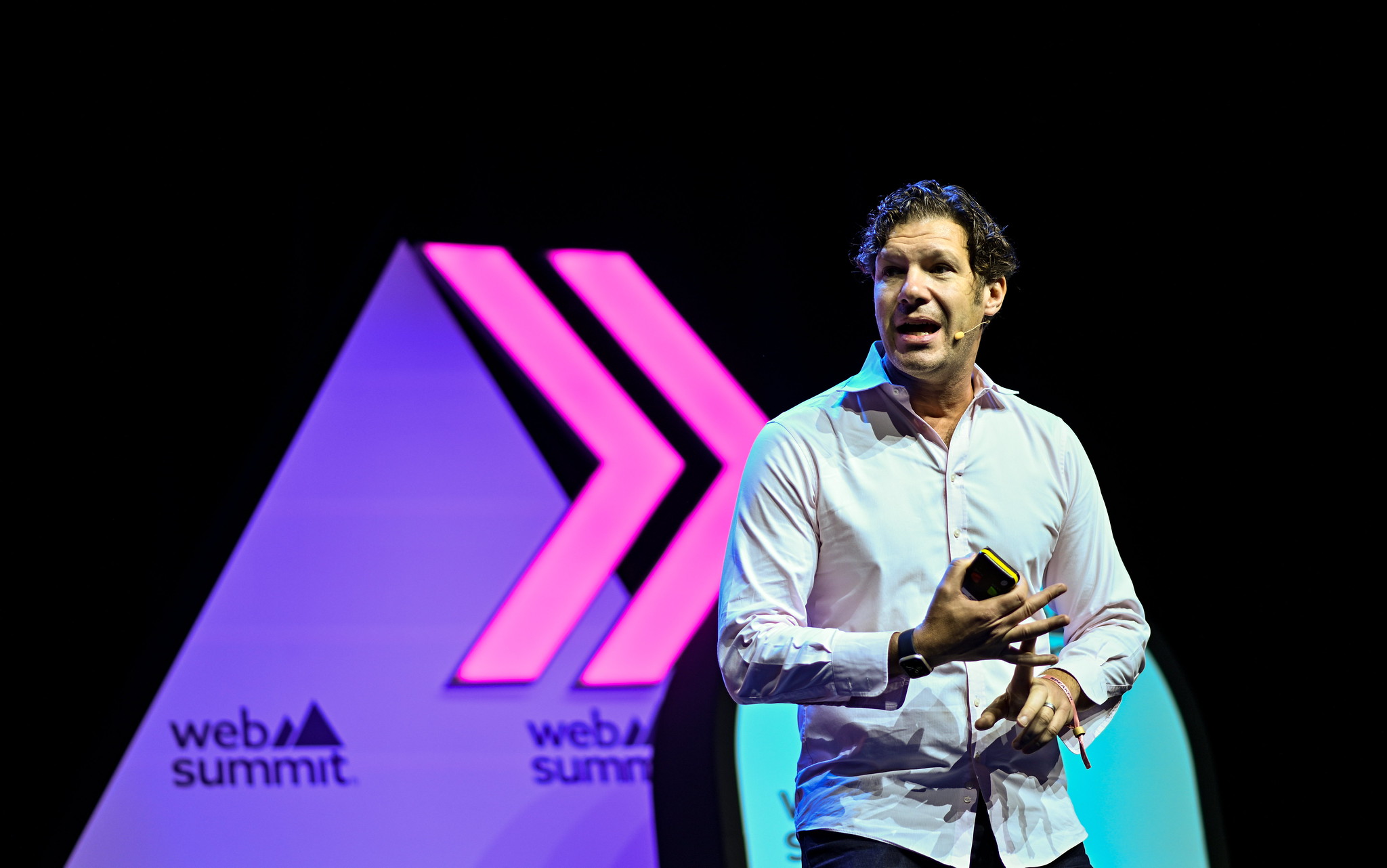 Todd Olson, Co-founder & CEO, Pendo, on AI Academy Stage during day one of Web Summit 2023 at the Altice Arena in Lisbon, Portugal