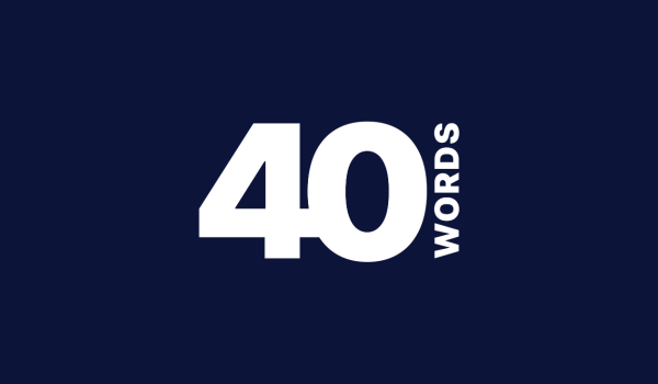 40 words logo