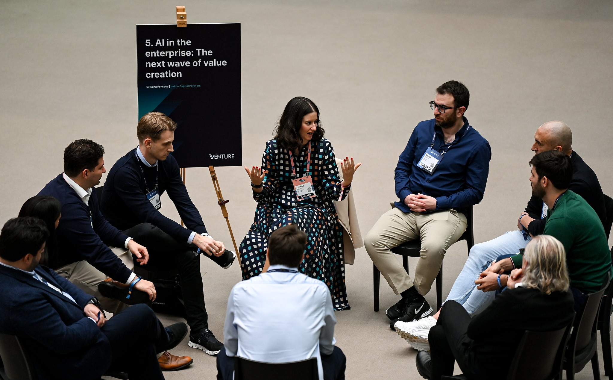 AI in the enterprise: The next wave of value creation speaker Cristina Fonseca, Indico Capital Partners at Roundtables during Venture at the Convento do Beato in Lisbon, Portugal.