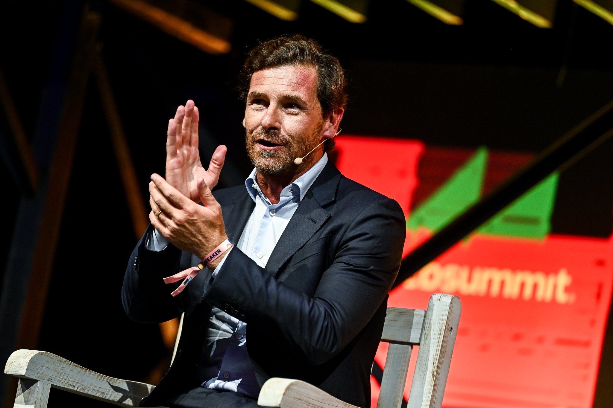 André Villas-Boas, Football Manager on SportsTrade stage during day one of Web Summit 2023 at the Altice Arena in Lisbon, Portugal.