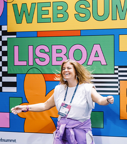 Attendee taking a photo at Web Summit Lisbon 2023