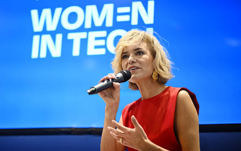 Katherine Maher CEO of Web Summit on Women-in Tech Stage