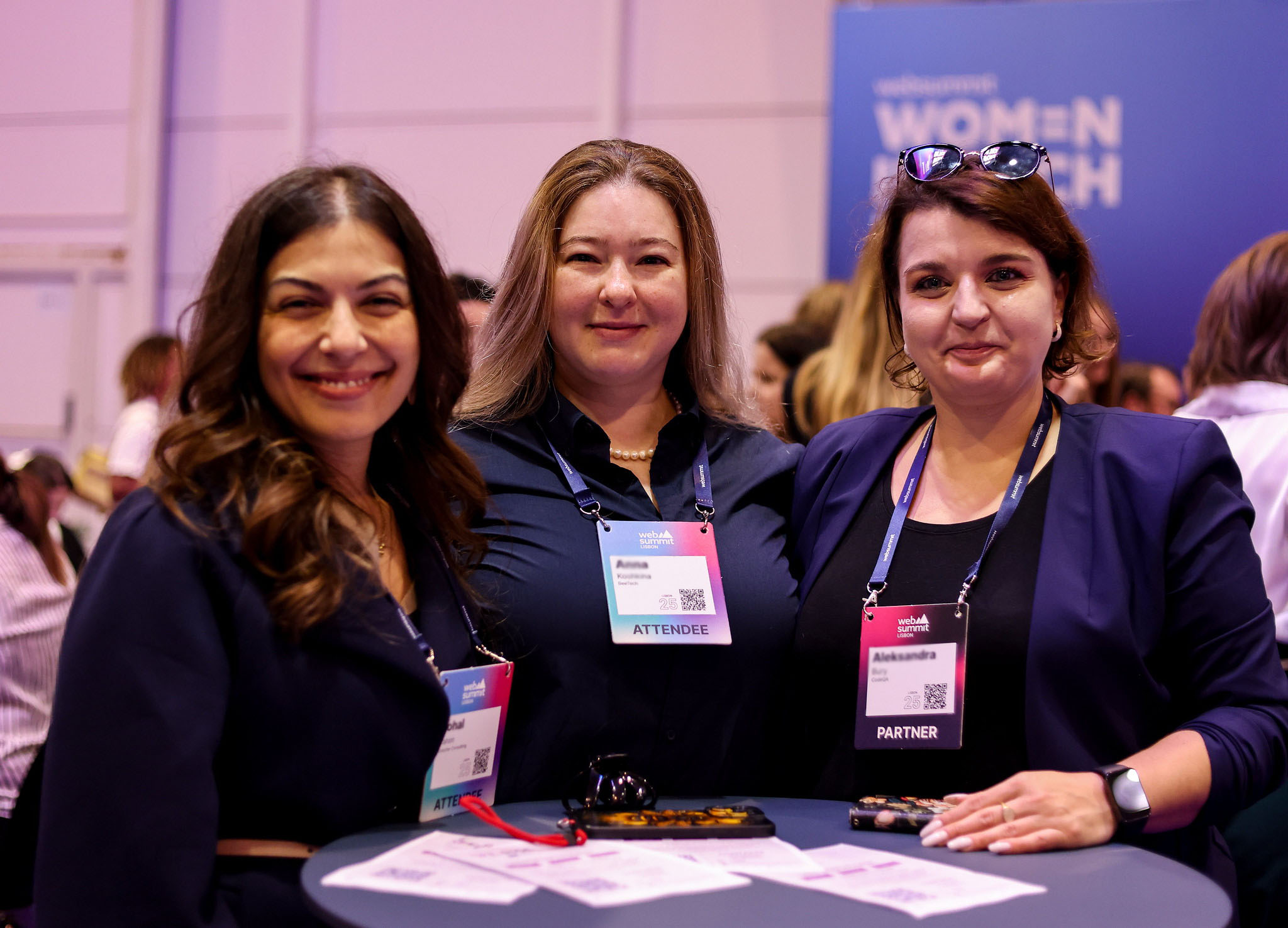 Attendees at the Women Founders in AI Meetup during day one of Web Summit 2025 at the MEO Arena in Lisbon 2